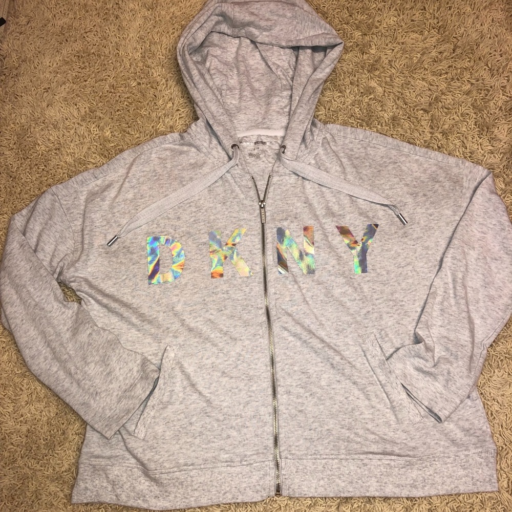 NWOT DKNY hoodie, lightweight, large